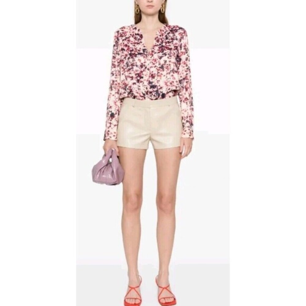 HUGO BOSS Women's Floral Long Sleeve Button Down Size 6 Blouse 100% Viscose